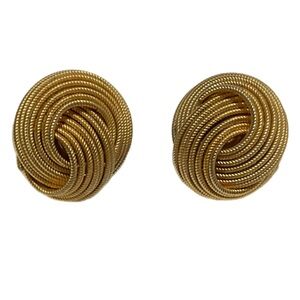 Twisted Wire Knot Clip-on Earrings